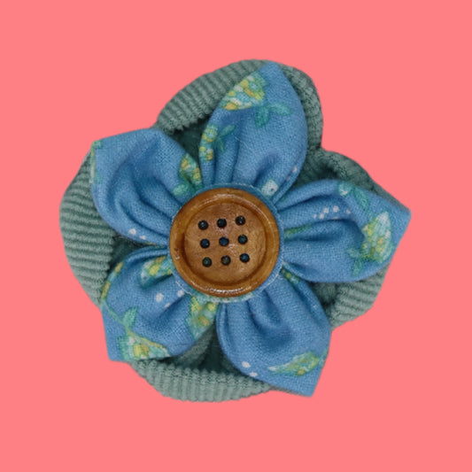 Bluebell Whimsy - Corduroy & Floral Clip