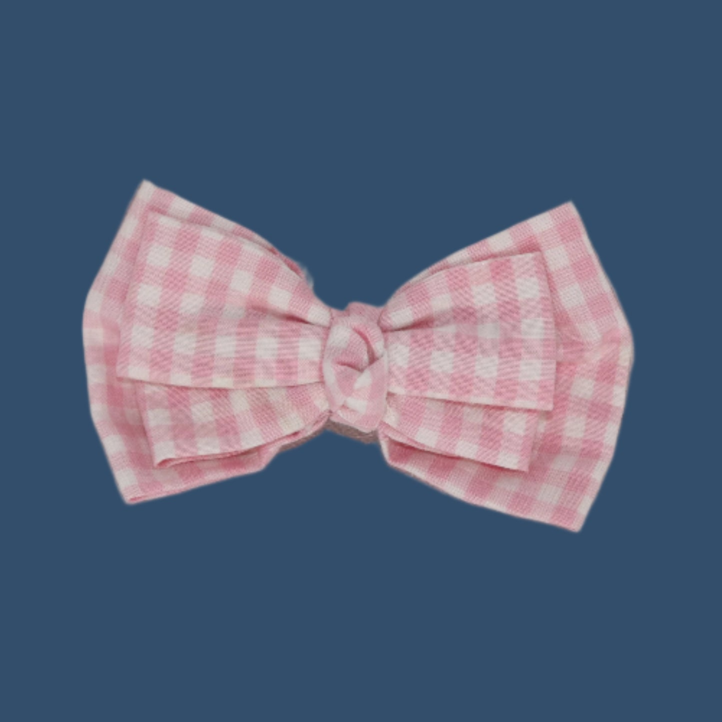 Sugarplum Picnic - Pink Gingham Bow Clip